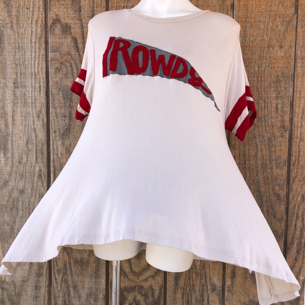 SOLD Judith March Rowdy Varsity Tunic Tee Shirt - Picture 6 of 7